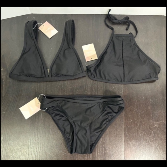 Andie Swim 3pcBikini The Last Splash Nantucket & Monaco Tops, La Playa Bottom XS - Picture 5 of 16